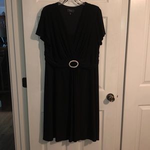Black dress with Embellishment on waist